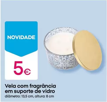 .Com - Vela Com Fragrância Em Suporte De Vidro