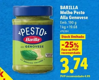 Barilla - Molho Pesto Alla Genovese