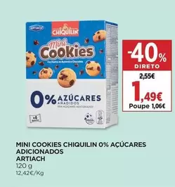 Artiach - Mini Cookies Chiquilin 0% Acucares Adicionados 