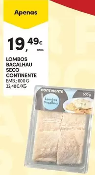 Continente - Lombos Bacalhau Seco