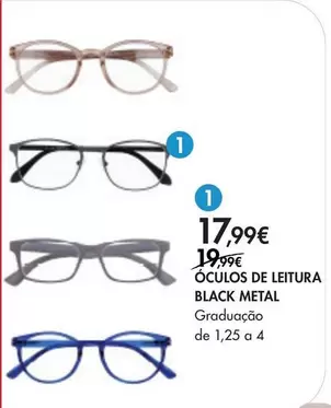 Oculos De Leitura Black Metal