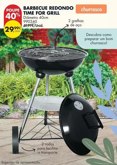 Barbecue Redondo Time For Grill