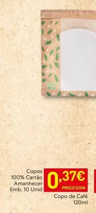 Amanhecer - Copos 100% Cartao Amanhecet Emb. 10 Unid