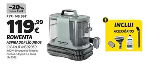 Rowenta - Aspirador Liquidos Clean It IN3020F0