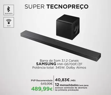 Samsung - Barra De Som 3.1.2 Canais Hw-qs700f