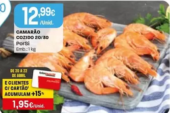 Porsi - Camarão Cozido 20/30