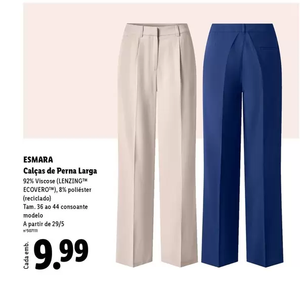 Esmara - Calças De Perna Larga