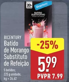 Bicentury - Batido De Morango Substituto De Refeição