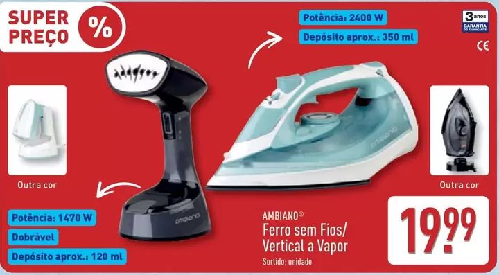 A+ - Ferro Sem Fios/ Vertical A Vapor