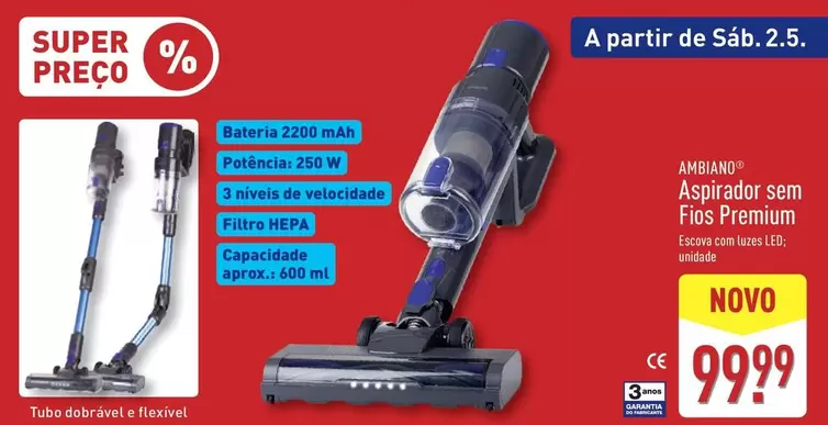 A+ - Aspirador Sem Fios Premium