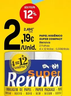 Renova - Papel Higiênico Super Compact