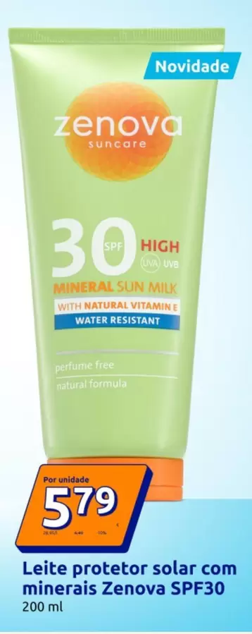 Zenova - Leite Protetor Solar Com Minerais SPF30