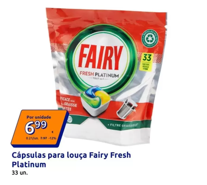 Fairy - Capsulas Para Louça Fresh Platinum