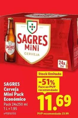 Sagres - Cerveja Mini Pack Económico