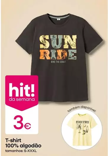 Sun - T-shirt 100% Algodão