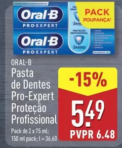 Oral B - pasta de dentes pro-expert protecão profesional