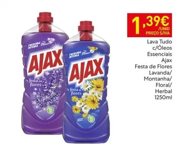 Ajax - Lava Tudo C/Oleo Essencias Ajoa Festa De Flores Lavanda