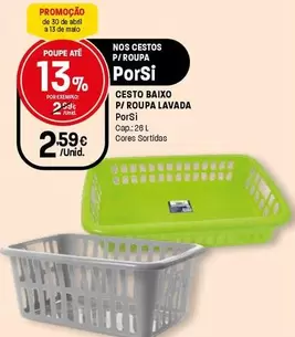 Porsi - Cesto Baixo P/Roupa Lavada 