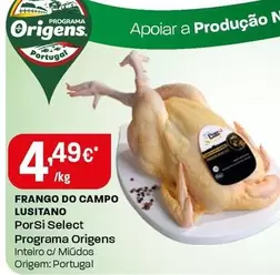 Porsi Select Programa Origens - Frango Do Campo Lusitano