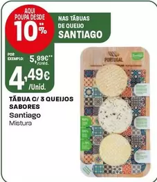 Santiago - Tabua C/3 Queijos Sabores