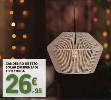 Candeiro De Teto Solar (Suppensa) Tipo Corda