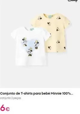 Conjunto De T-shirts Para Bebé Minnie 100%