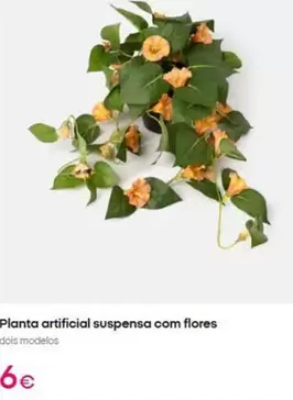 Planta -  Artificial Suspensa Com Flores