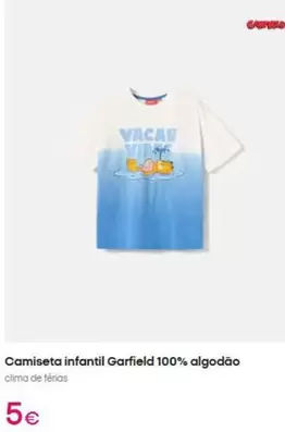 Garfield - Camiseta Infantil  100% Algodão