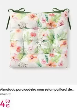.Com - Almofada para cadeira com estampa floral