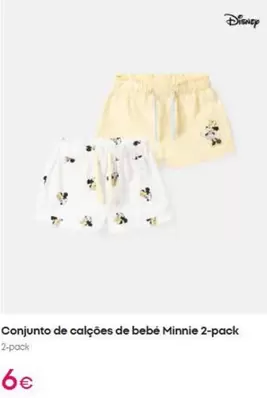 Disney - Conjunto De Calçoes De Bebe Minnie 2-pack