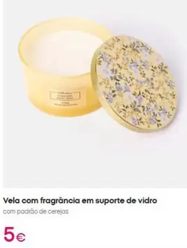 .Com - Vela Com Fragrância Em Suporte De Vidro