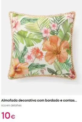 .Com - Almofada Decorativa Com Bordado E Contas