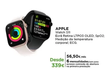 Apple - Watch S11 Ecra Retina LTPO3 OLED; SP02; Medição Da Temperatura Corporal ECG