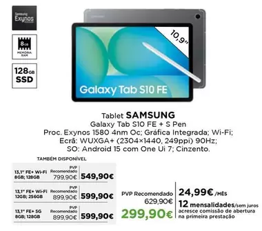 Samsung - Tablet Galaxy Tab S10 FE+