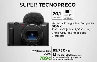 Sony - Maquina Fotografica Compacta ZV-V II + Obiettiva