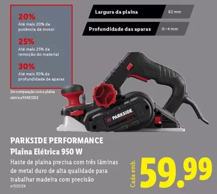 parkside - Plaina Eléctrica 950 W