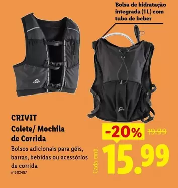 Crivit - Colete/ Mochila De Corrida