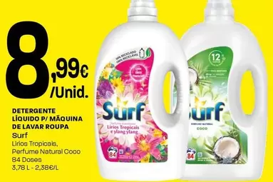 Surf - Detergente Líquido P/Maquina De Lavar Roupa