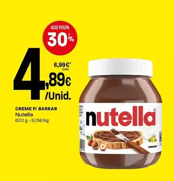 Nutella - Creme P/Barrar