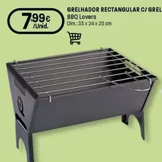 BBQ Lovers - Grelhador Rectangular C/ Grel