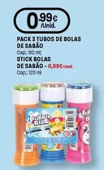 Pack 3 Tubos De Bolas De Sabão/Stick Bolas De Sabão