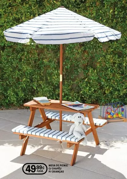 Mesa De Picnic C/Chapeu P/Crianças