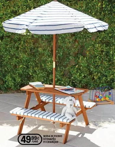 Mesa De Picnic C/Chapeu P/Crianças