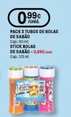 Pack 3 Tubos De Bolas De Sabao