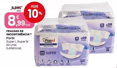 Porsi - Fraldas De Incontinencia