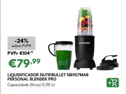 Nutribullet - Liquidificador NB907MAB Personal Blender Pro