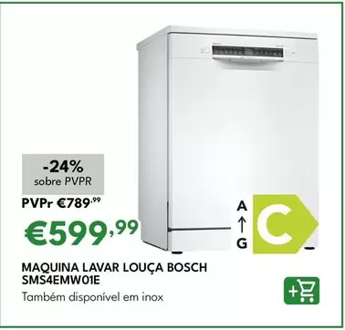 Bosch - Máquina Lavar Louca SMS4EMW01E 