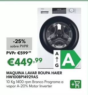 Haier - Maquina Lavar Roupa HW100BP14929AS 