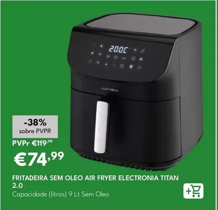 Electronia - Fritadeira Sem Oleo Air Fryer Titan 2.0