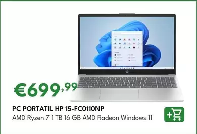 HP - Pc Portatil 15-FC0110NP